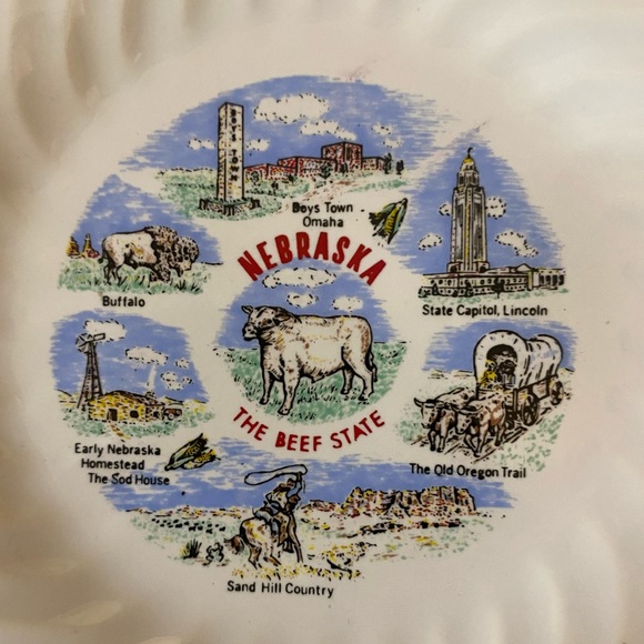 Vintage Nebraska Commemorative Plate - Picture 2 of 4